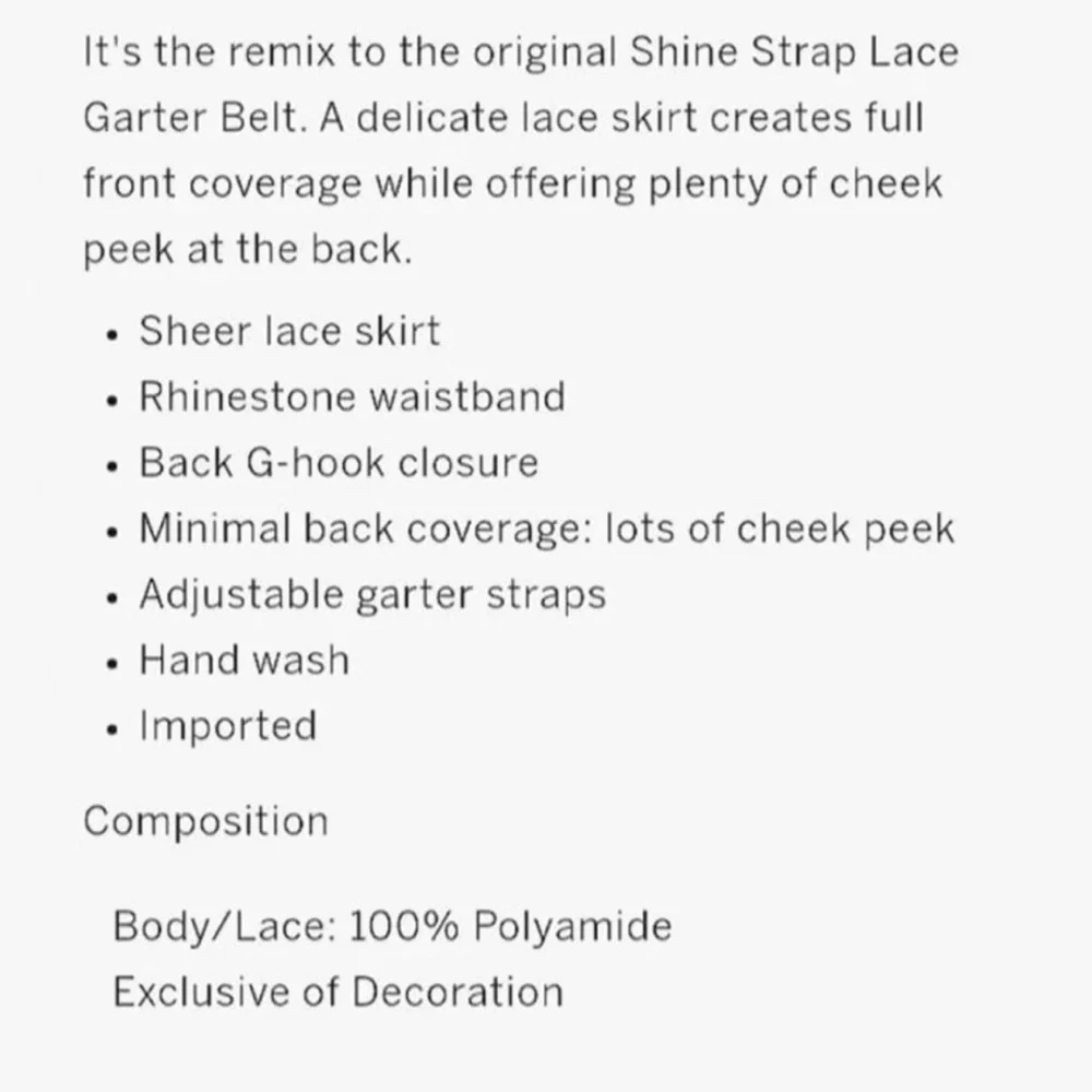 Victoria's Secret Shine Lace Skirt With Garters M/L NWT - Picture 5 of 7